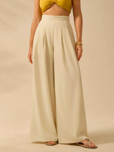 CAJUNI Women's Beige Extra Long, Holiday Casual Summer Pants